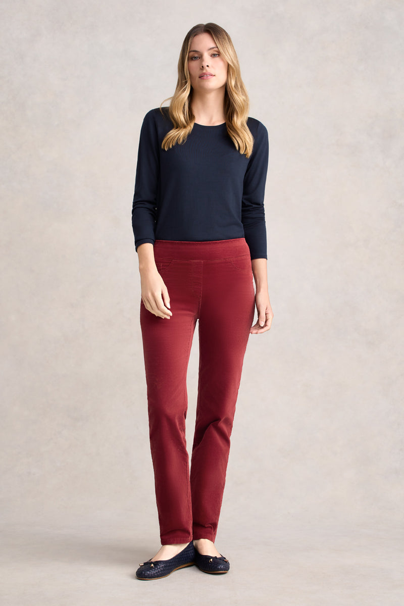 Bengajean® Velvet Straight Leg - Scarlet