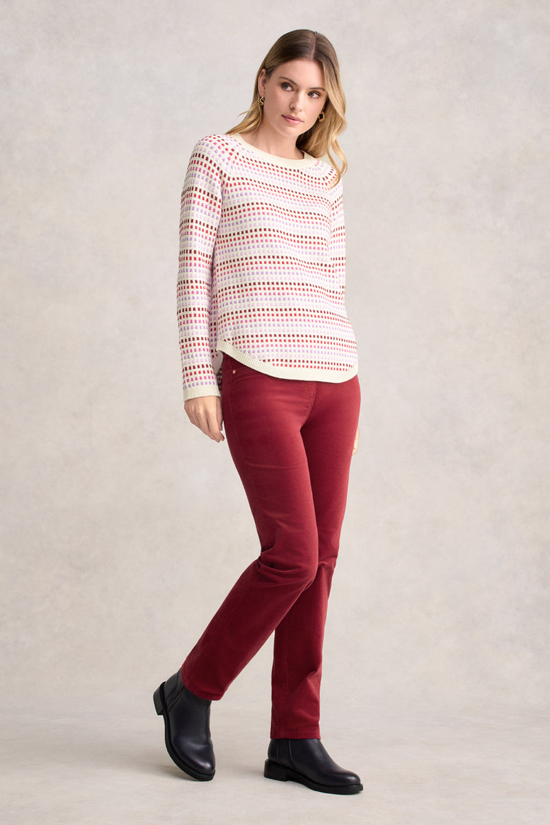 Organic Cotton Jumper - Red Multi Dot