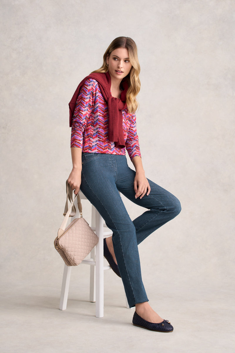 Printed Swing Top - Zig Zag Print