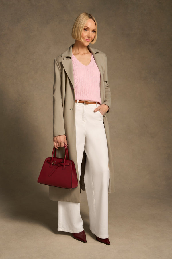 Cashmere Blouson Sleeve Jumper - Blossom