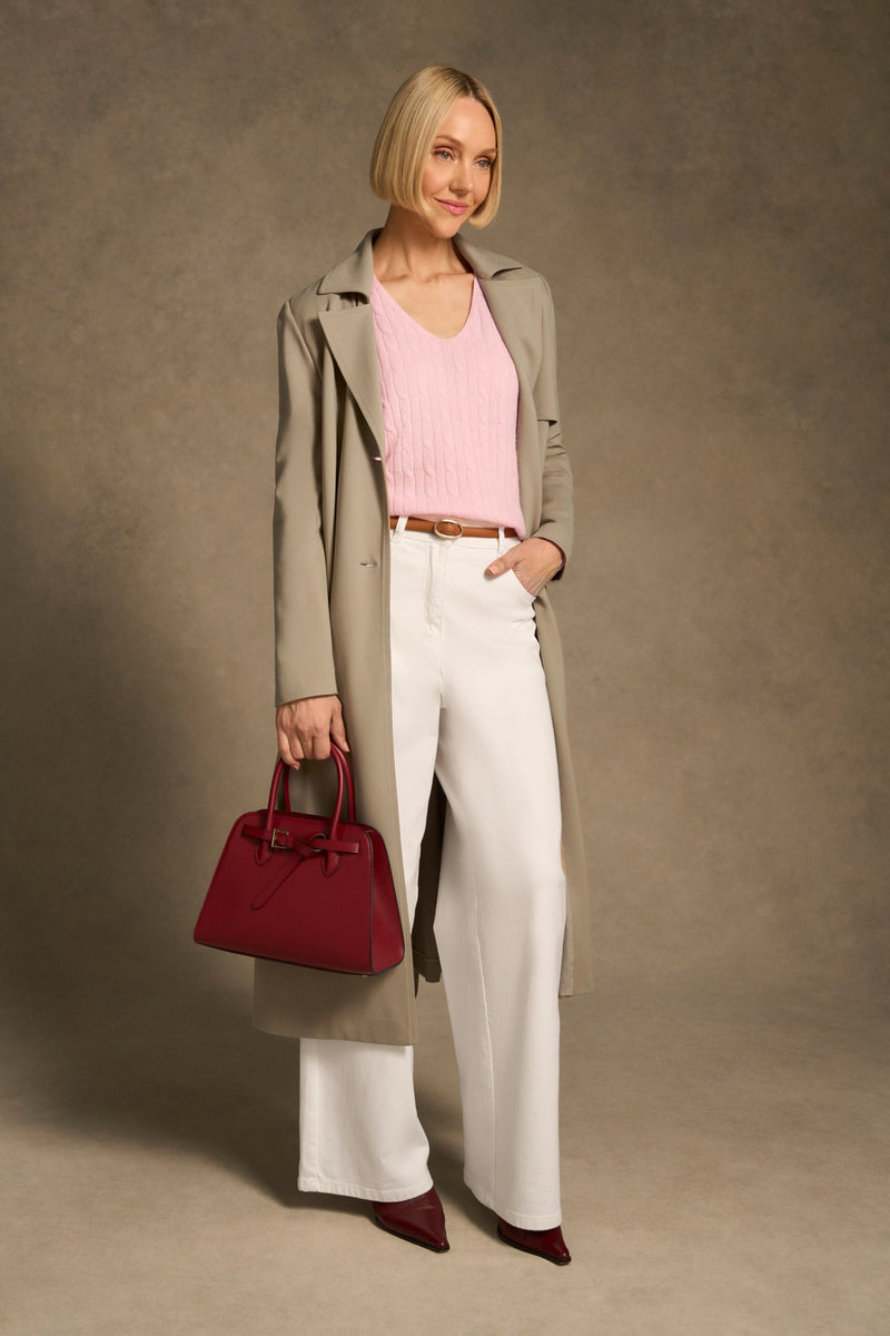 Cashmere Blouson Sleeve Jumper - Blossom