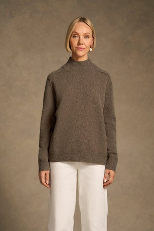 Brushed Merino Jumper Coconut Marle