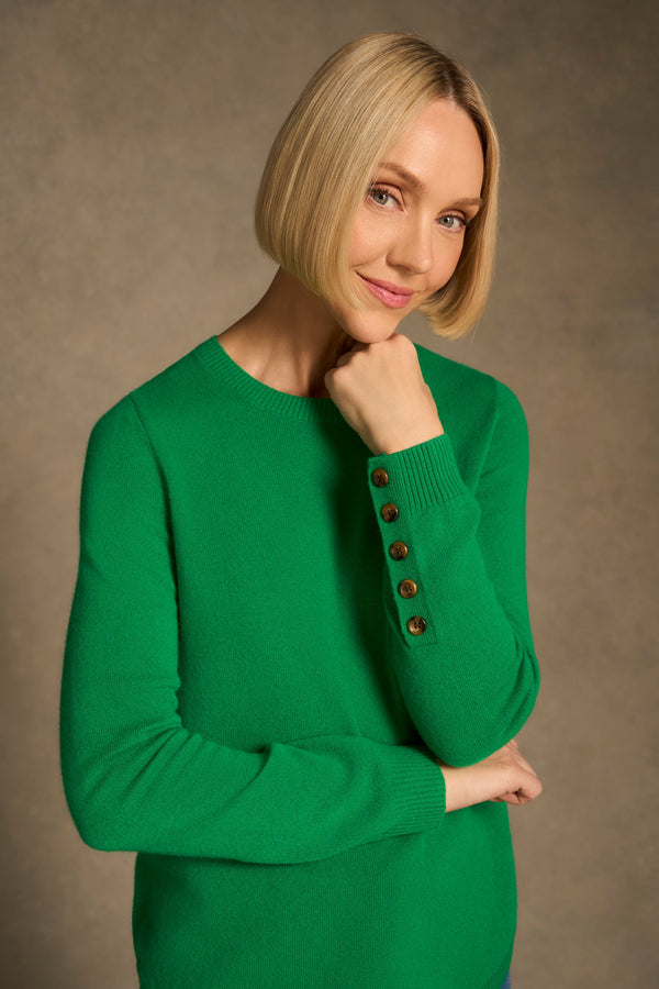 Merino Wool Jumper - Emerald