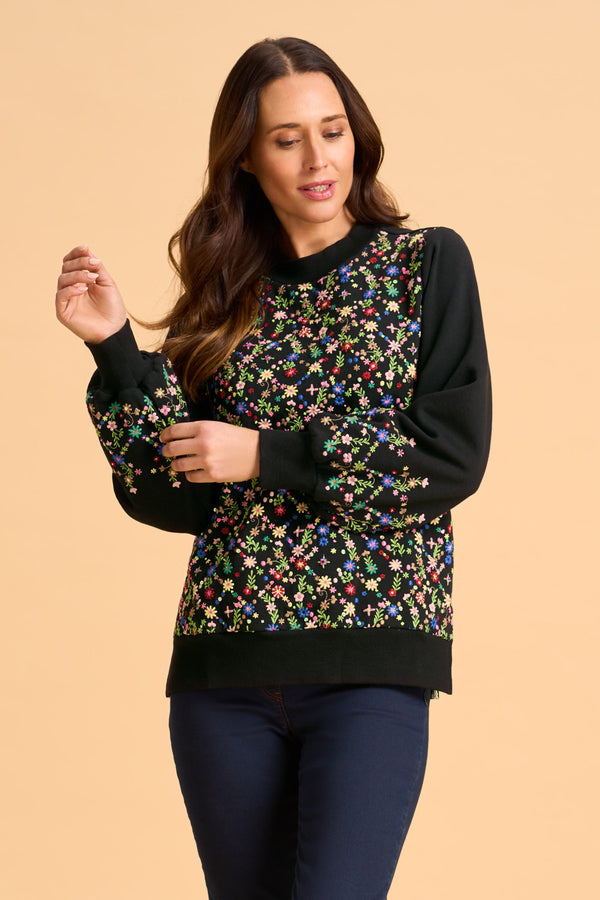 Embellished Cotton Sweater