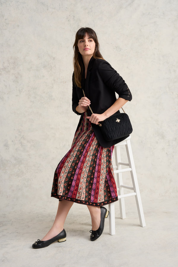 Folk Jacquard Knit Skirt