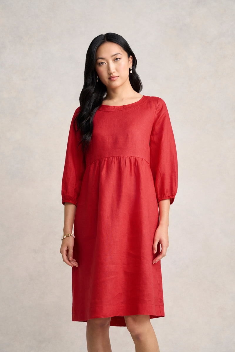 blue illusion linen dress Linen Dress