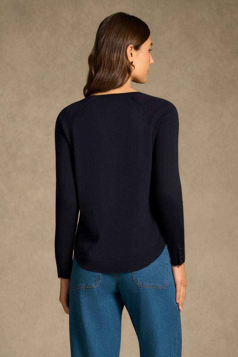 Extra Fine Merino Jumper - French Navy