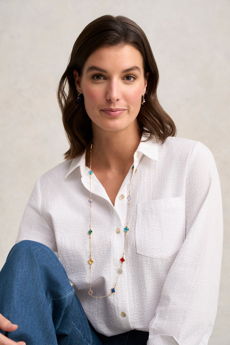 Coloured Clover Necklace - Multicolour