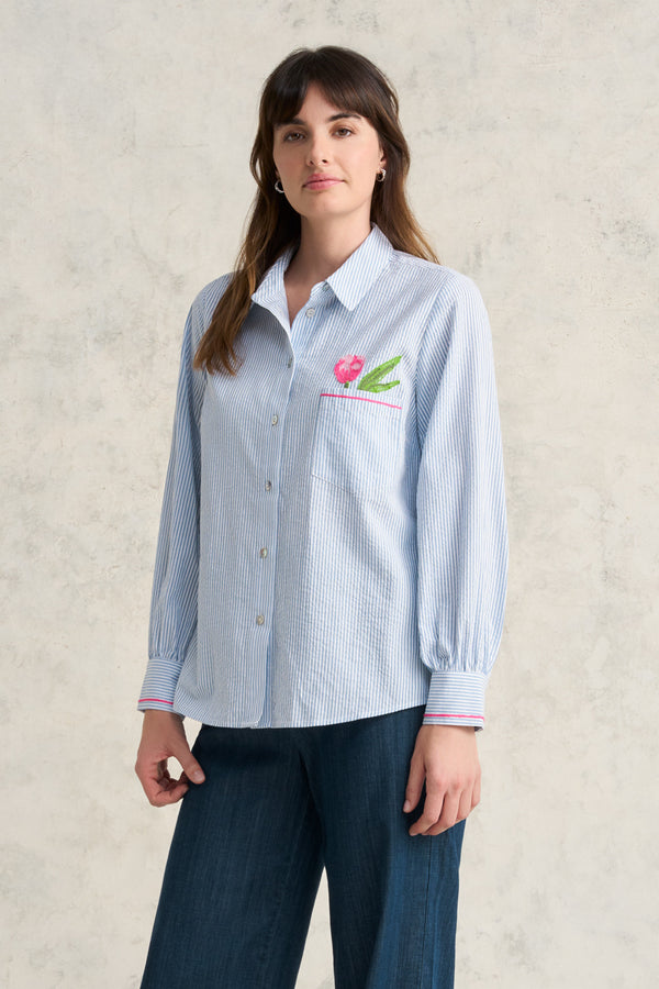 Cotton Seersucker Shirt