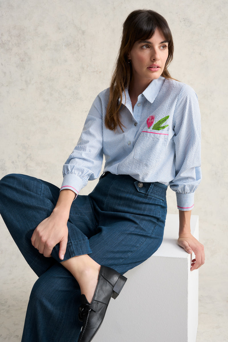 Seersucker Matching Button Shirt 77570-26