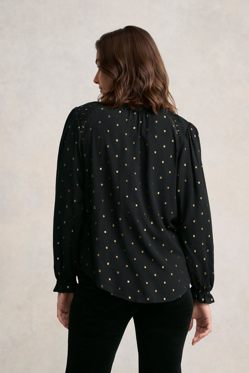 Lurex Diamond Blouse - Metallic Spot