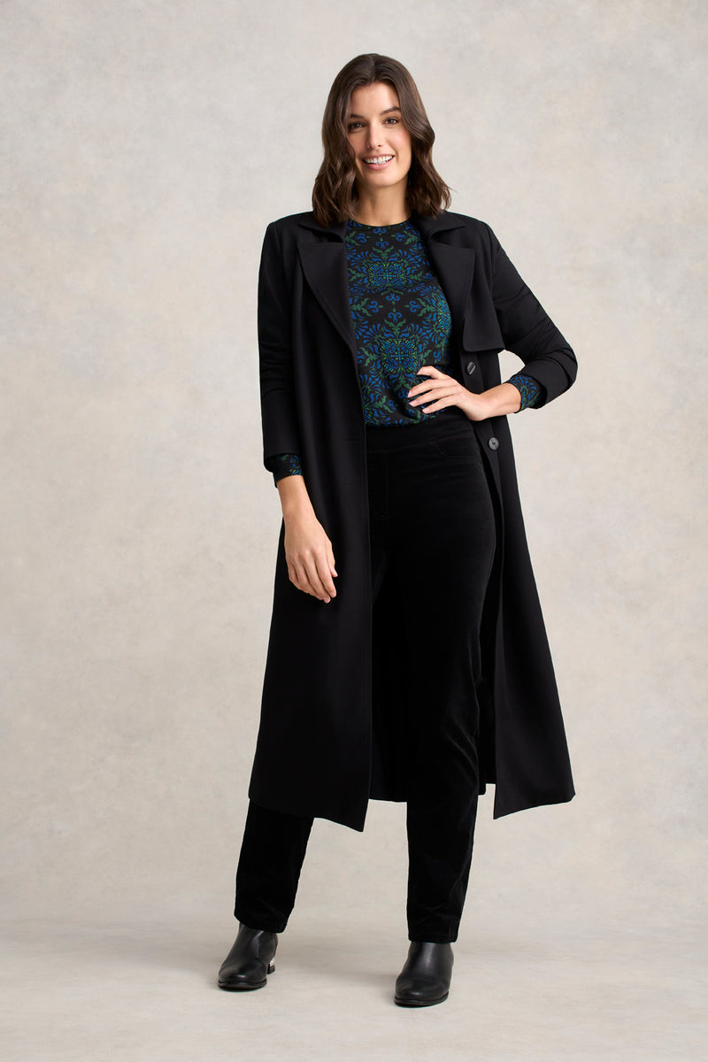 Long Sleeve Crew Neck Top - La Boheme Print