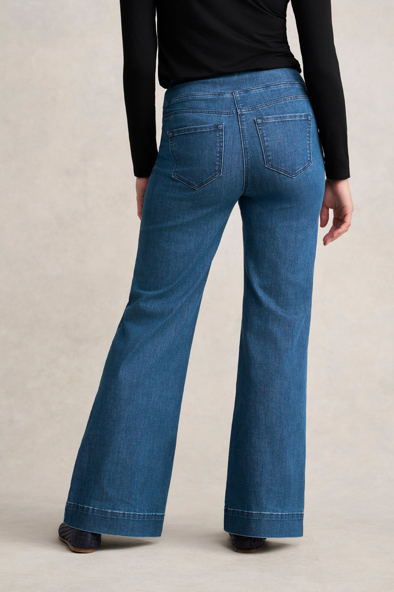 Bengajean® Le Flare - Washed Mid Indigo