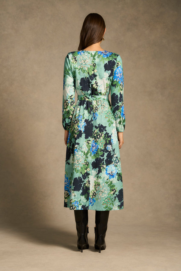 Mercerised Cotton Dress - Midnight Blossom