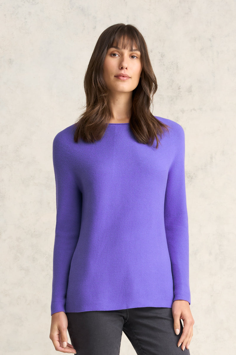 Purl Cotton Jumper - Purple Iris Print