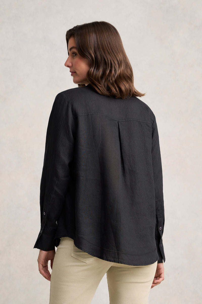 French Linen Shirt – Black