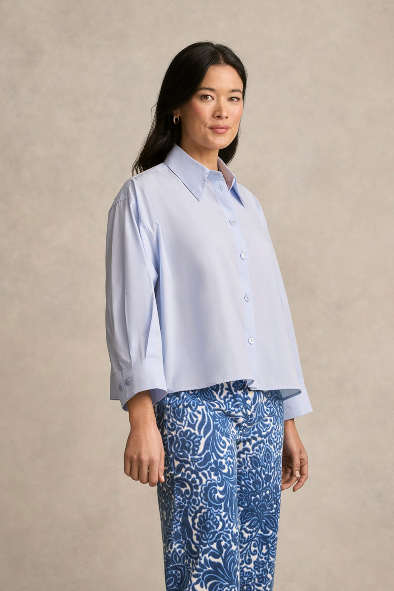 Boxy Classic Shirt - Pale Cornflower