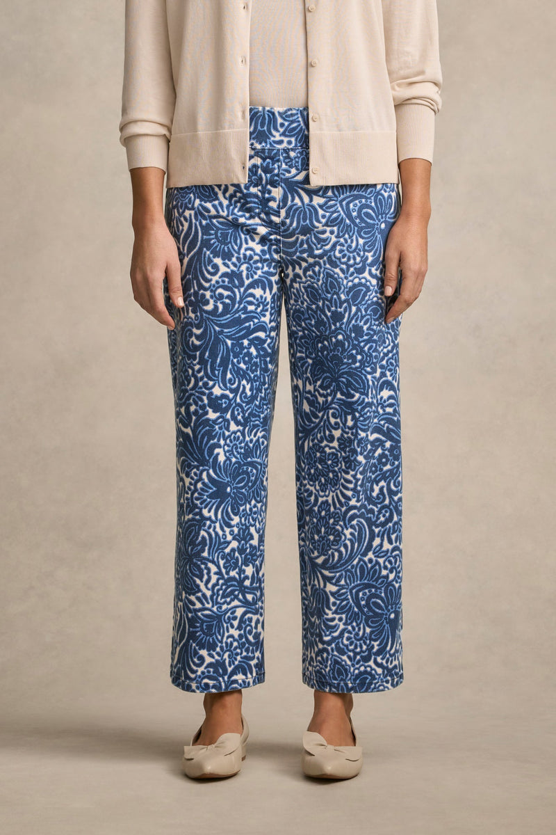 Bengajean® 7/8 Wide Leg - Azure Opulence Print