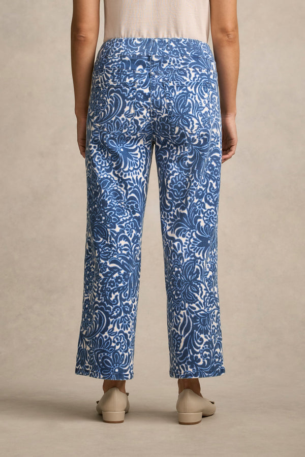 Bengajean® 7/8 Wide Leg - Azure Opulence Print