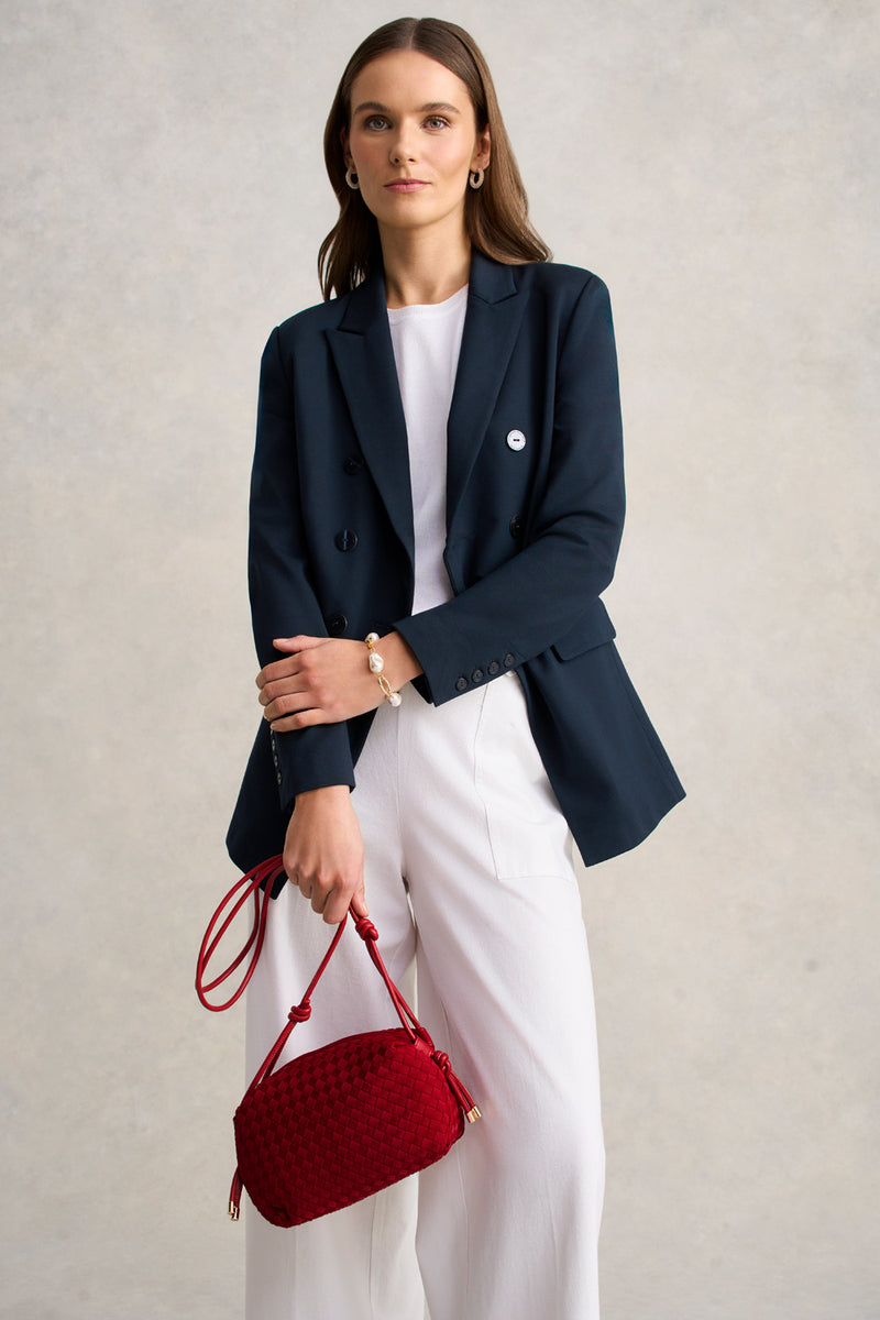 Soft Woven Crossbody - Rosewood