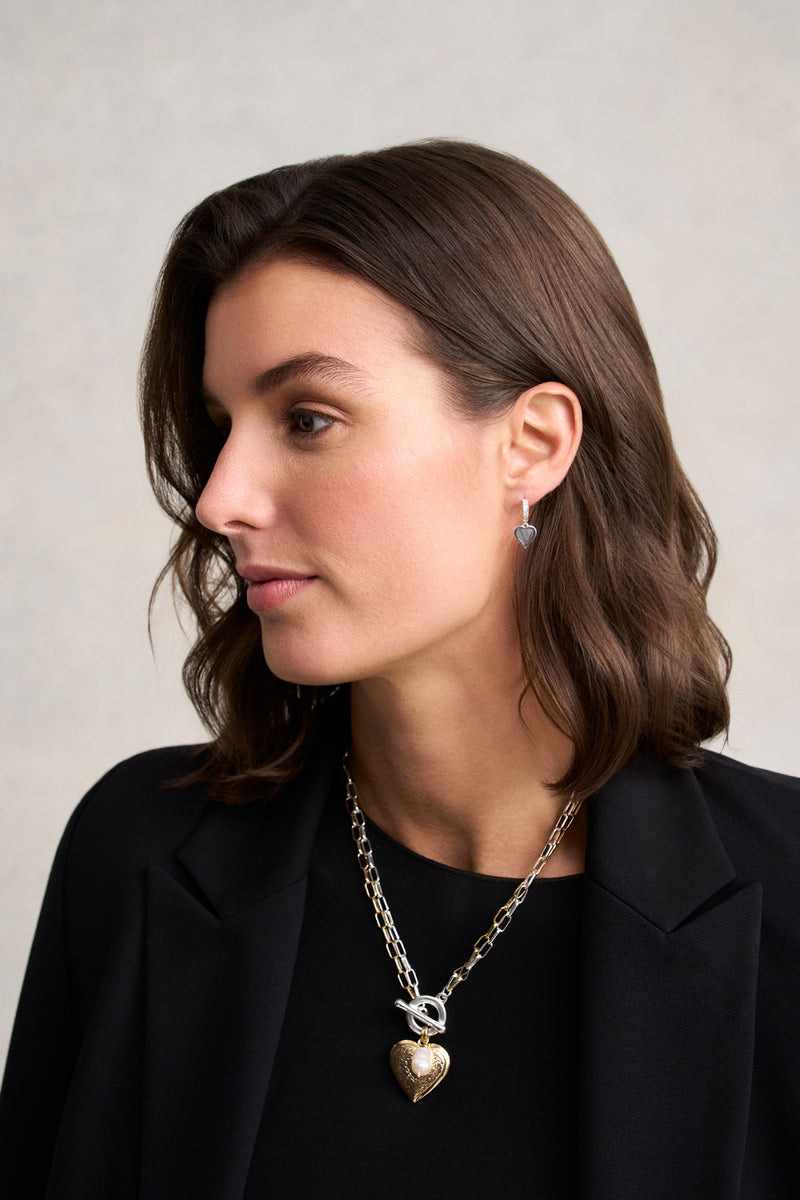 Heart Studs – Silver