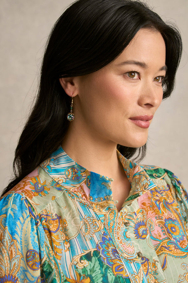 Glass Multi Beaded Earrings - Multicolour