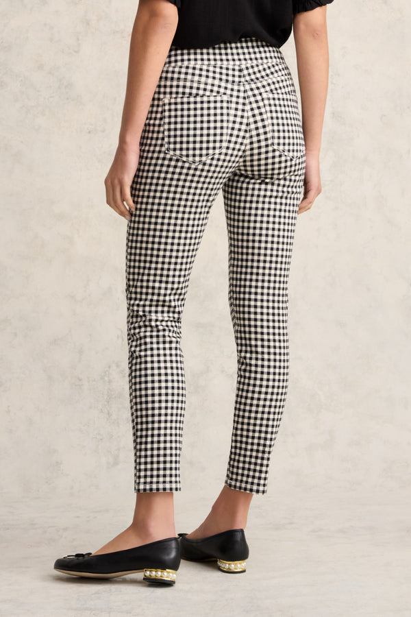 Bengajean® 7/8th Skinny Leg - Black Ecru Gingham