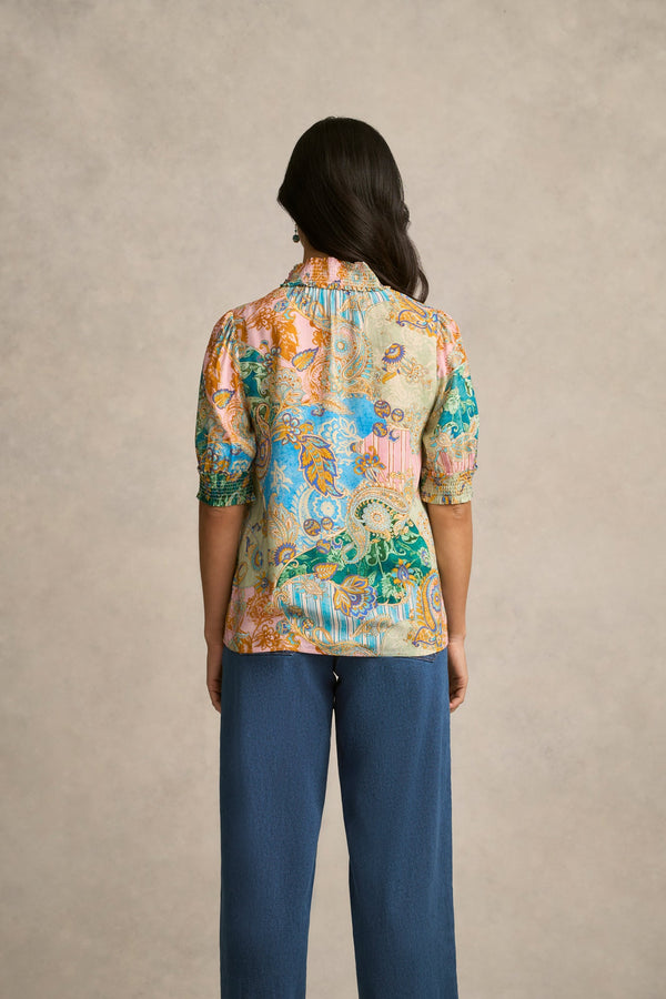 Printed Rayon Blouse - Paisley Medley