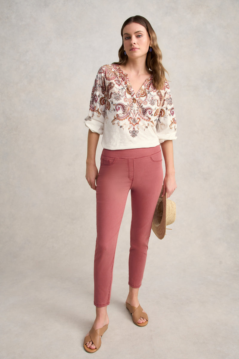 Printed Jersey Top - Intricate Paisley