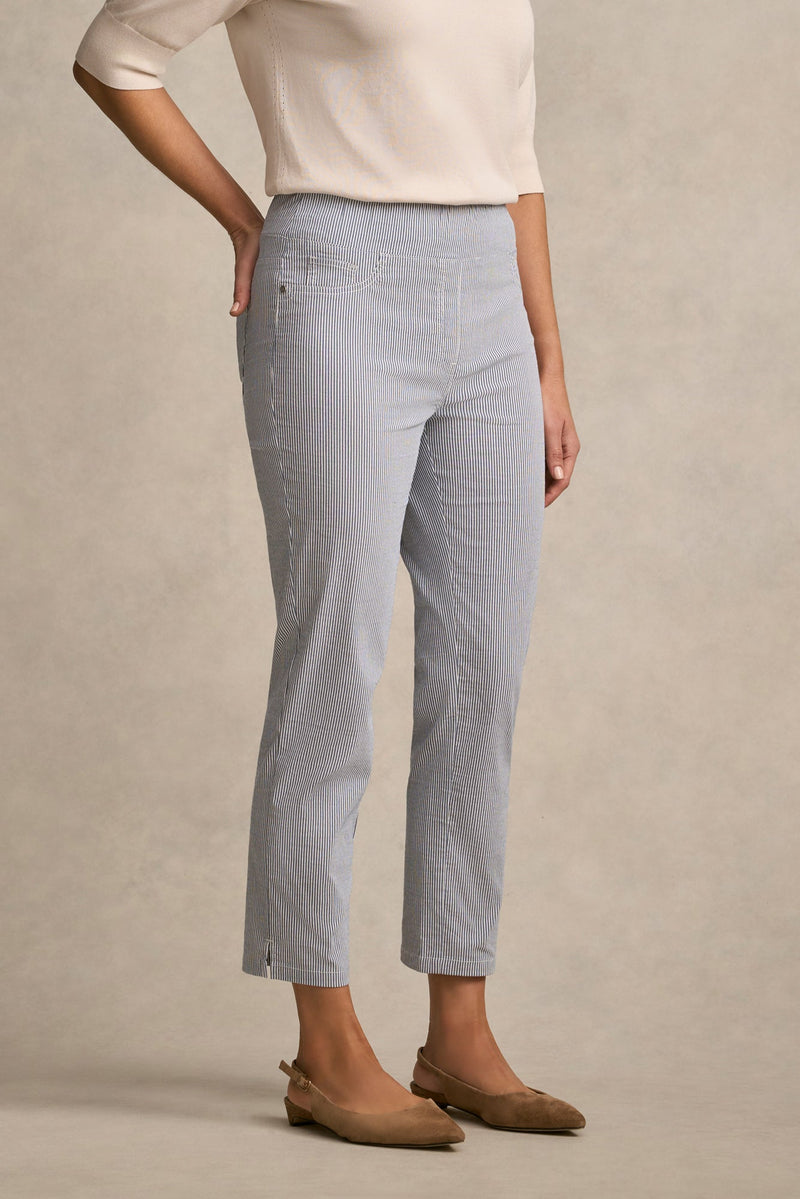 Bengajean® - ¾ Seersucker - Navy White Stripe