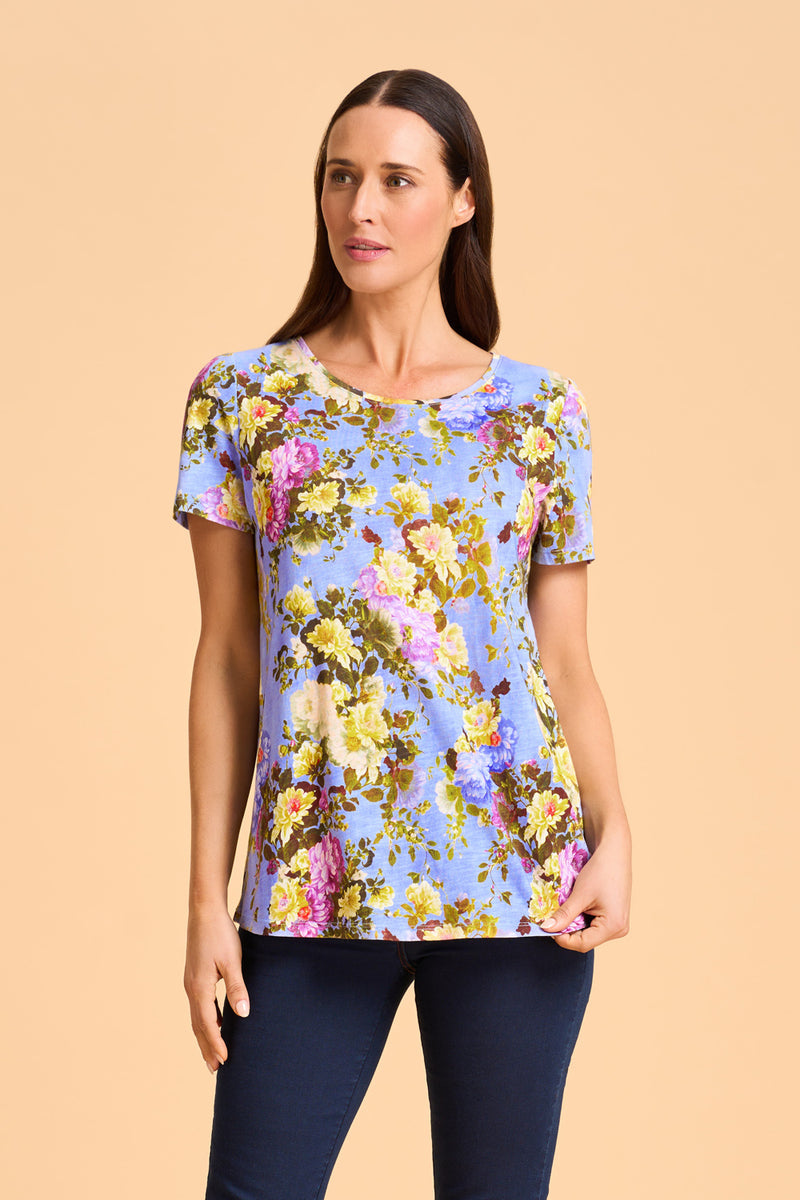 Printed T-Shirt - Chantilly Rose Print