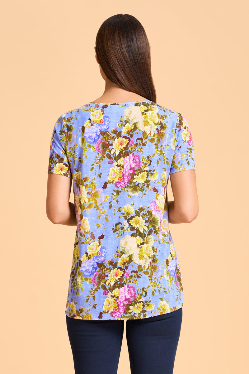 Printed T-Shirt - Chantilly Rose Print