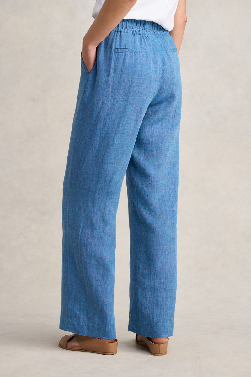 Wide Leg Full Length Pant – Denim Chambray