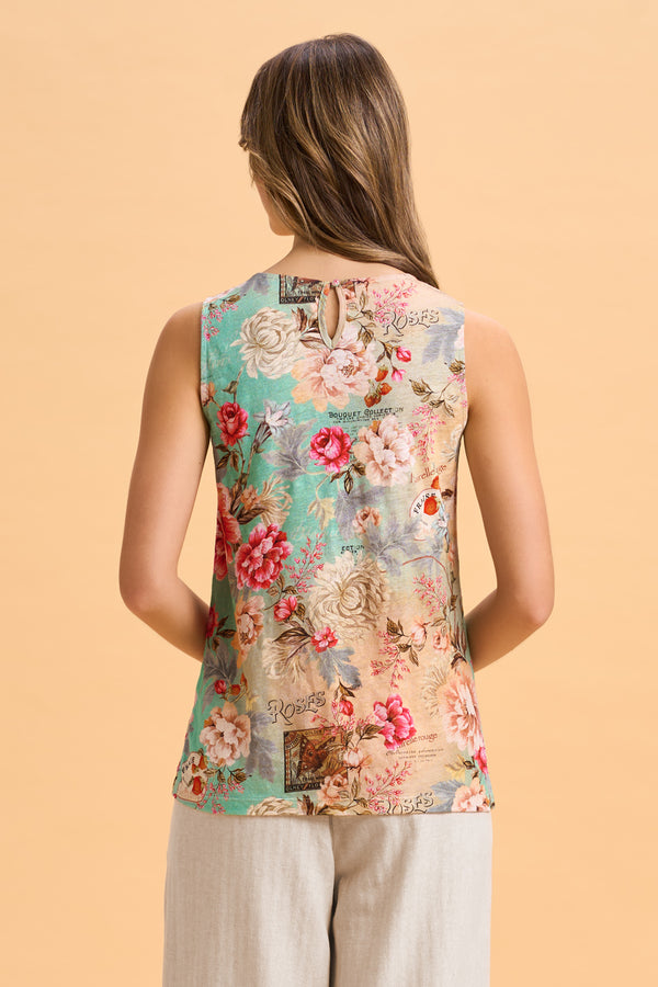 Linen Jersey Printed Cami