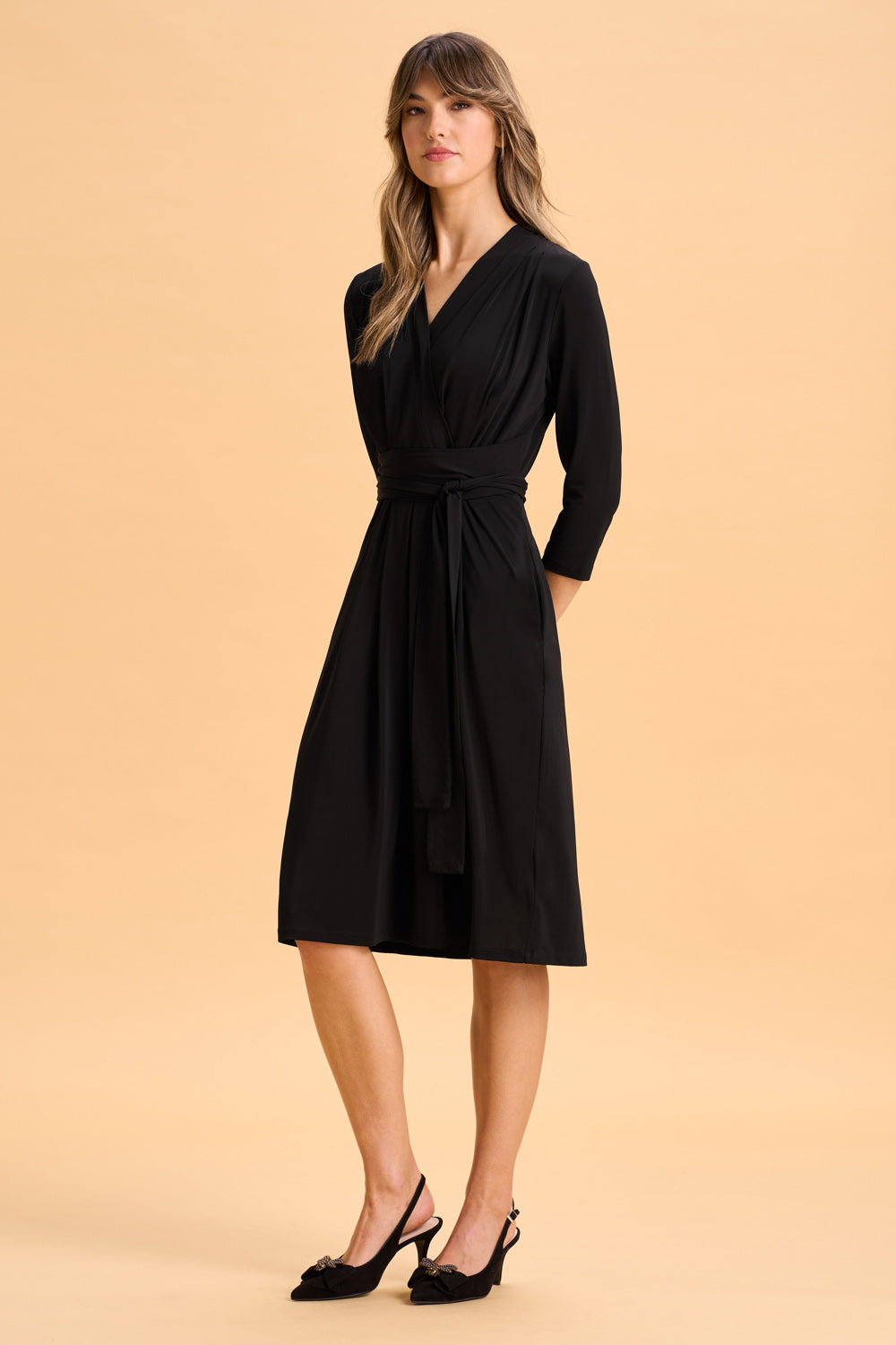 Jersey tie 2025 waist dress