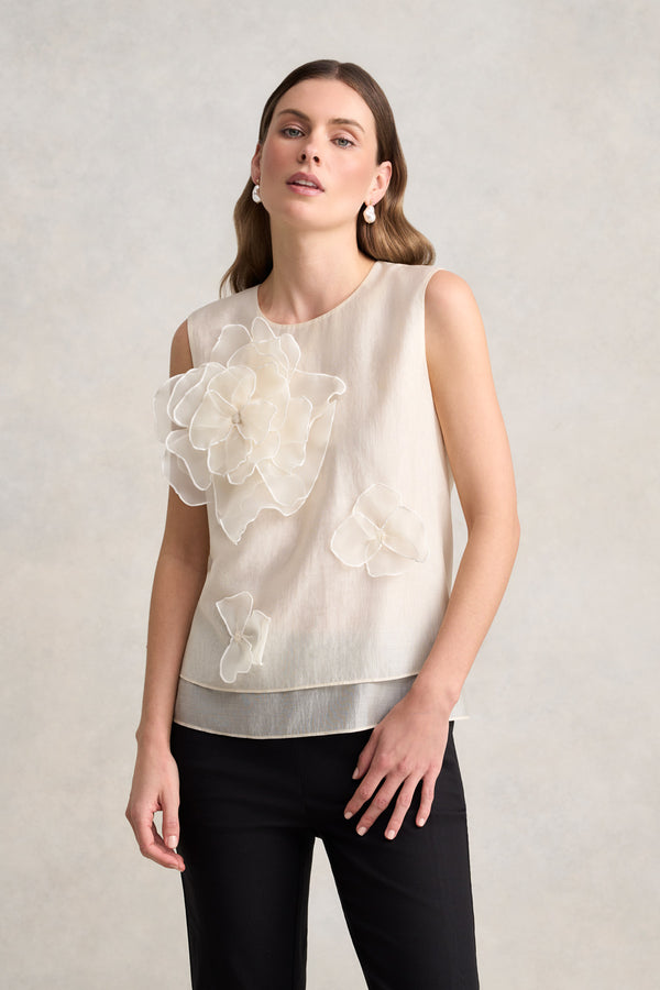 Floral Appliqué – Cream