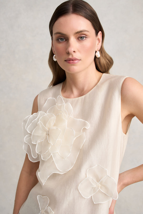 Floral Appliqué – Cream