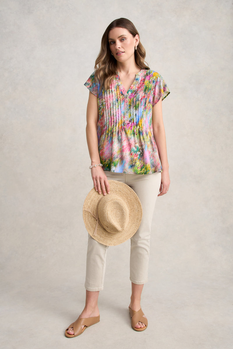 Lightweight Print Blouse – Meadow Print