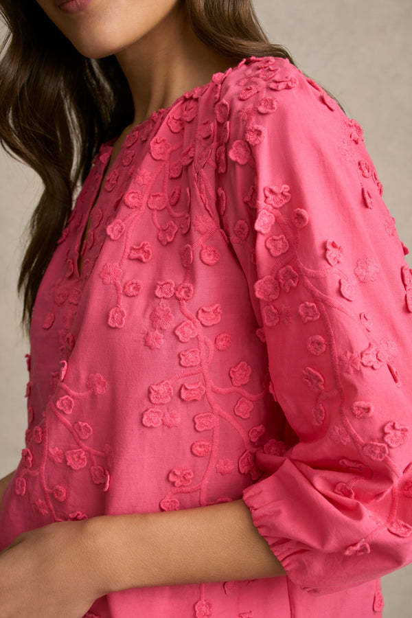 3D Texture Blouse - Hot Pink
