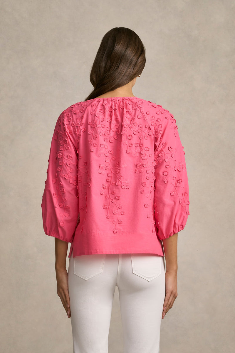 3D Texture Blouse - Hot Pink