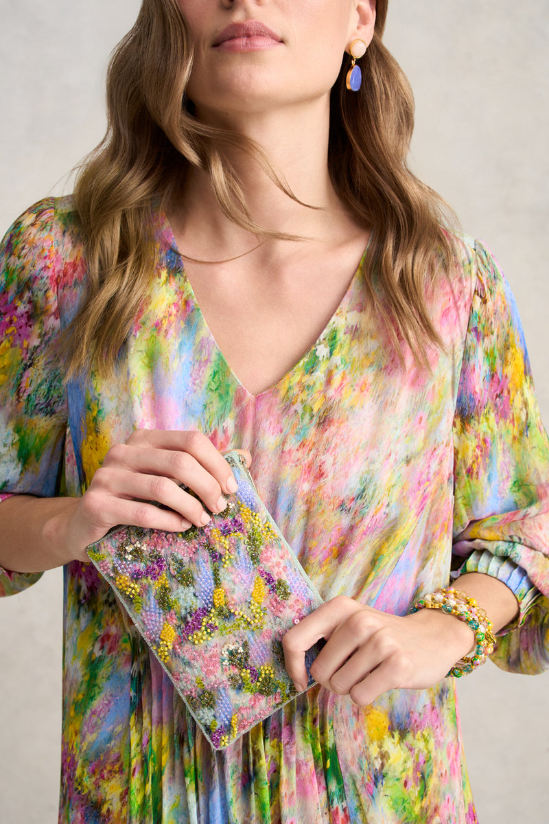 Meadow Print Mini Clutch – Multicolour
