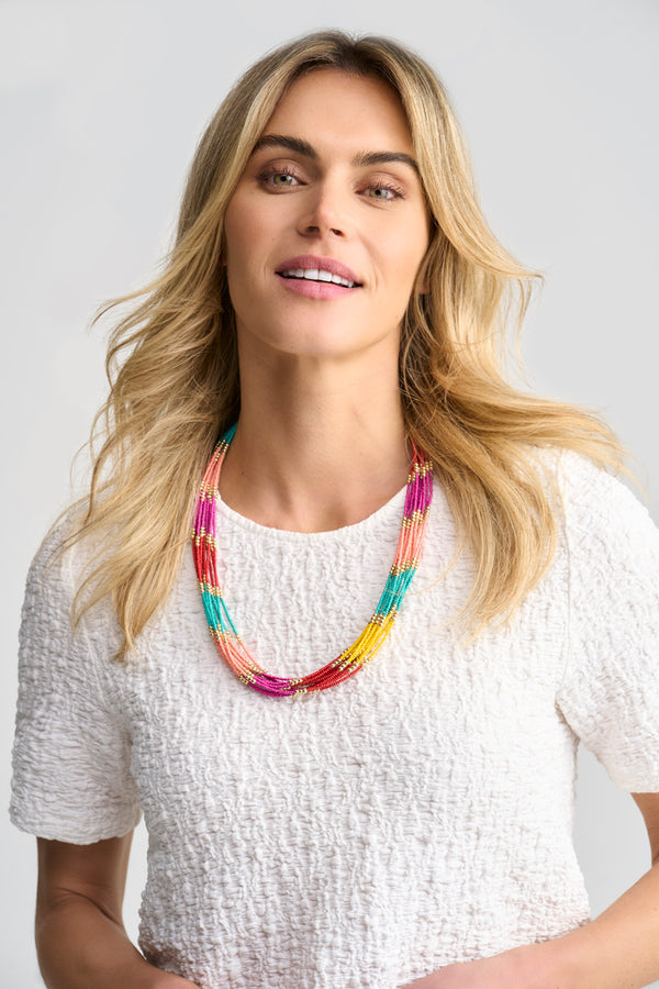 Multi Beaded Layered Necklace
