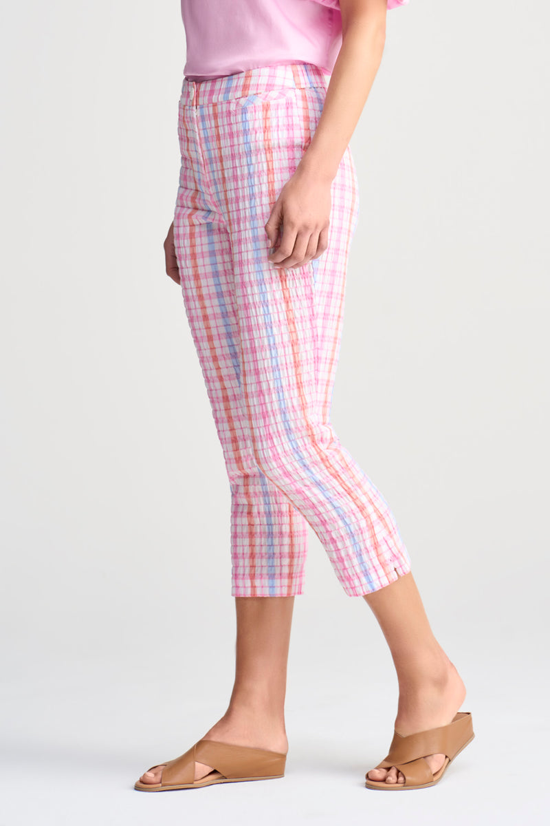 Gingham Capri Pant - Pastel Check