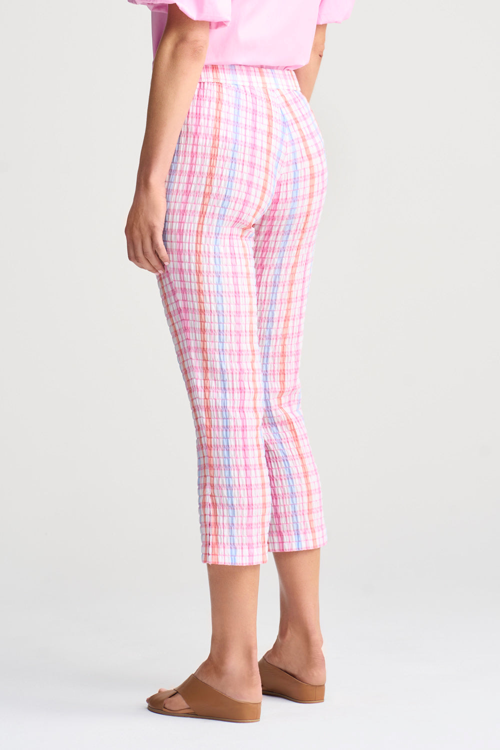 Checked deals capri pants