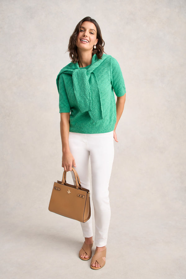 Textured Knit Top – Emerald