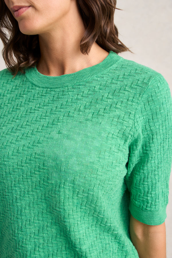 Textured Knit Top – Emerald