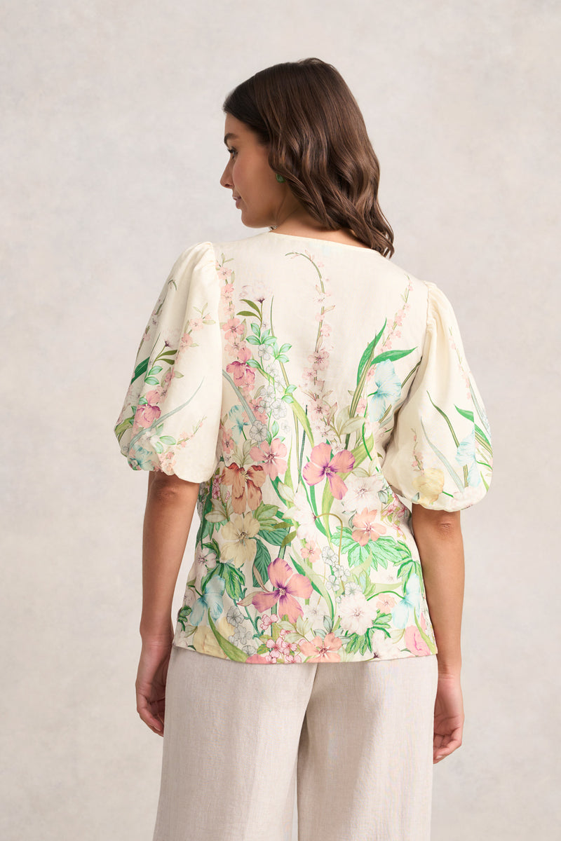 Border Print Blouse – Botanical Print