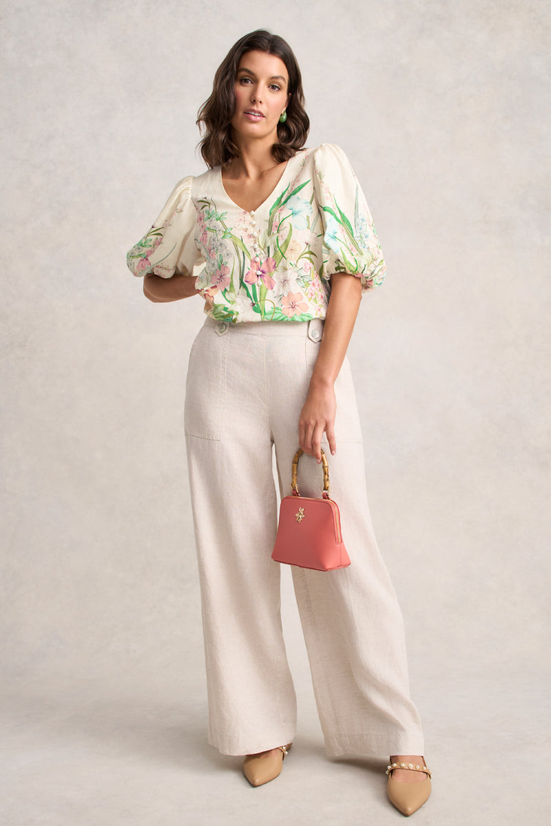 Border Print Blouse – Botanical Print