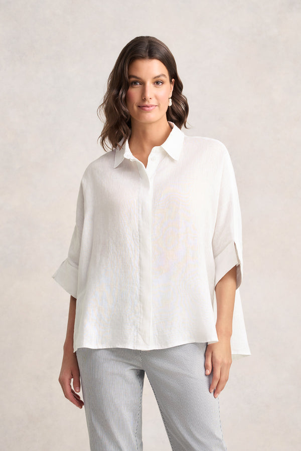 Relaxed Light Weight Shirt – White