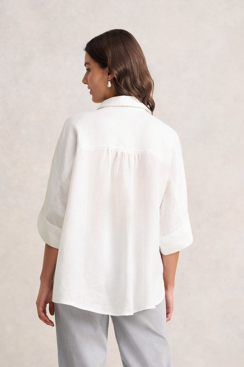Relaxed Light Weight Shirt – White